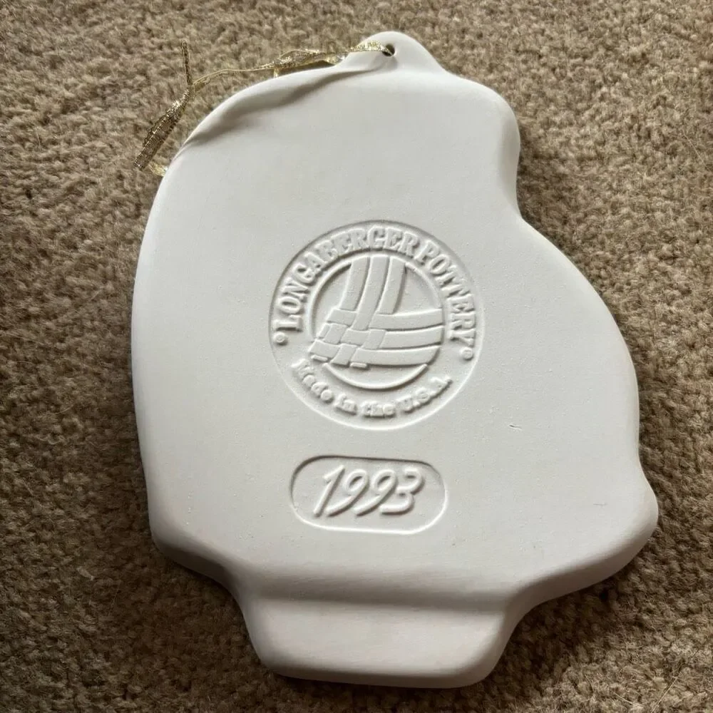 Longaberger Pottery 1993 Angel Series Cookie Mold Peace *New*